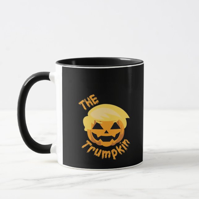 Trumpkin Pumpkin Halloween Design – Sloth Costume  Mug (Left)