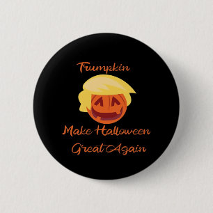 Trumpkin Pumpkin Halloween Design – Spooky Basic S 6 Cm Round Badge