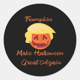 Trumpkin Pumpkin Halloween Design – Spooky Basic S Classic Round Sticker
