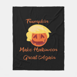 Trumpkin Pumpkin Halloween Design – Spooky Basic S Fleece Blanket