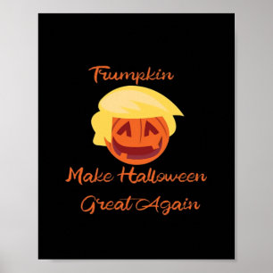 Trumpkin Pumpkin Halloween Design – Spooky Basic S Poster