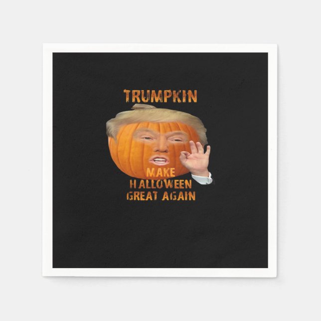 Trumpkin Pumpkin Make Halloween Great Again  Napkin (Front)