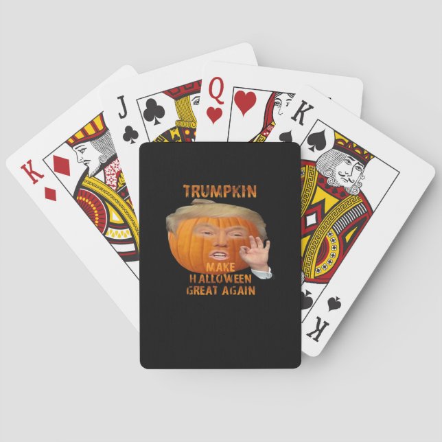 Trumpkin Pumpkin Make Halloween Great Again  Playing Cards (Back)