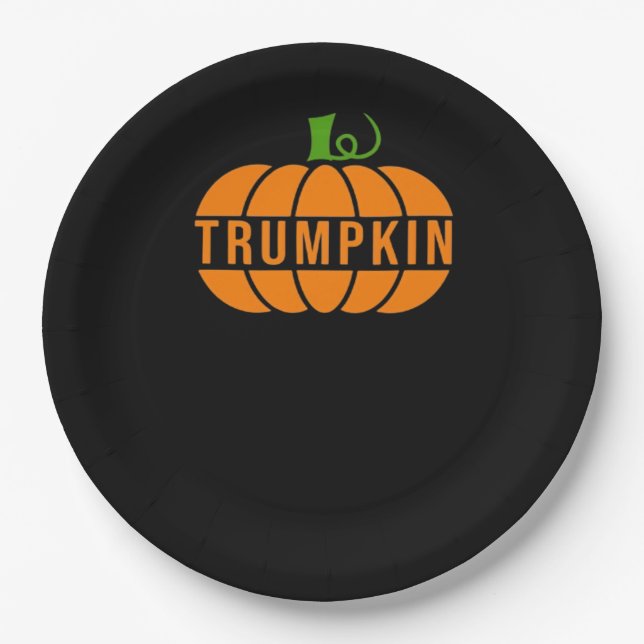 Trumpkin Pumpkin Paper Plate (Front)