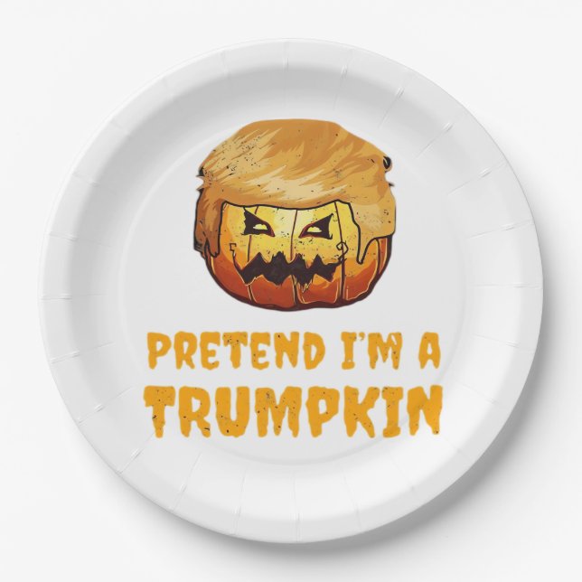 Trumpkin Pumpkin Paper Plate (Front)