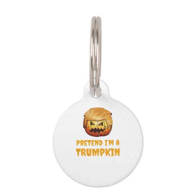 Trumpkin Pumpkin Pet Tag (Front)