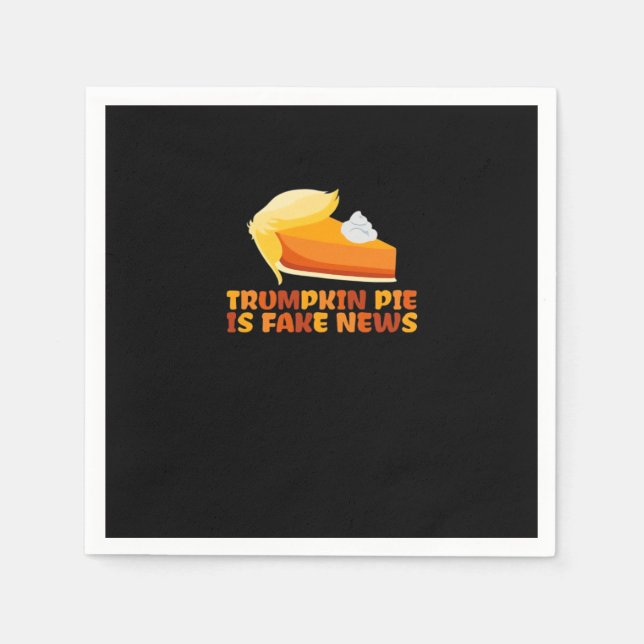 Trumpkin Pumpkin Pie Funny Thanksgiving Fitted Napkin (Front)