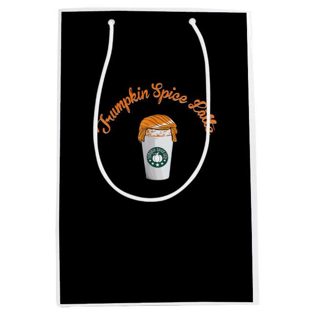 Trumpkin Pumpkin Spice Latte Holiday Coffee Medium Gift Bag (Front)