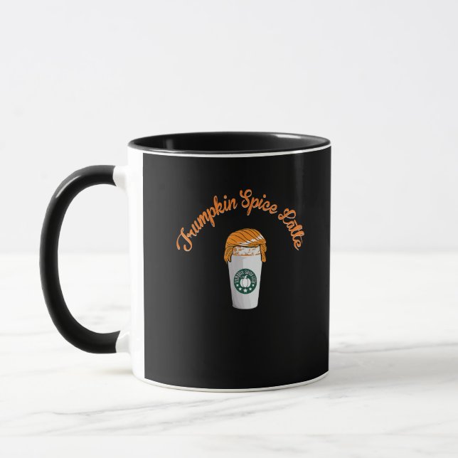Trumpkin Pumpkin Spice Latte Holiday Coffee Mug (Left)