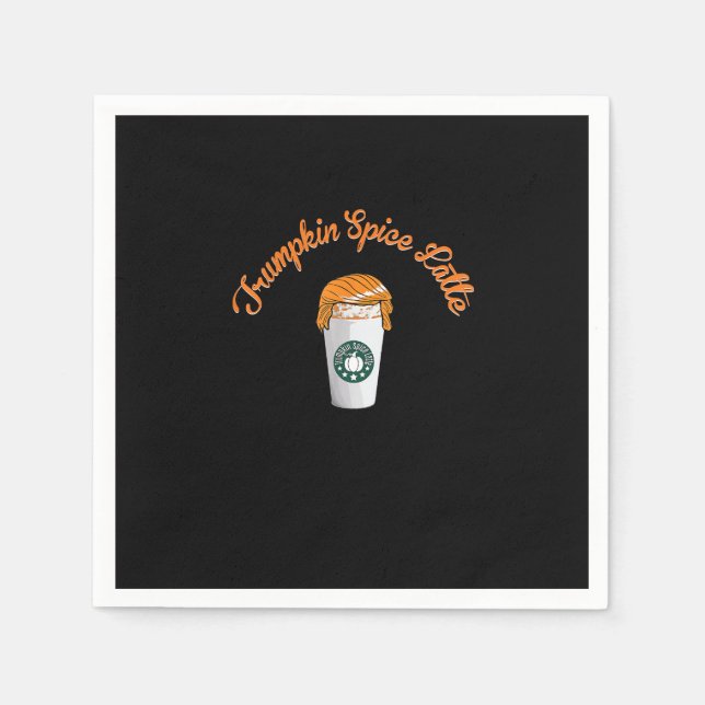 Trumpkin Pumpkin Spice Latte Holiday Coffee Napkin (Front)