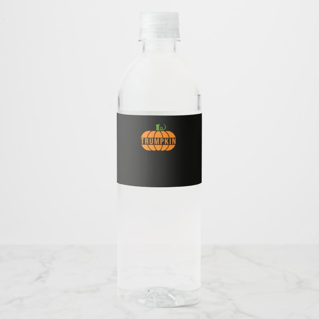 Trumpkin Pumpkin Water Bottle Label (Front)