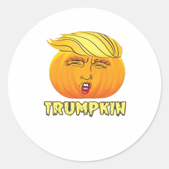 Trumpkin – Scary Good Pumpkin  Classic Round Sticker (Front)