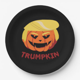 Trumpkin Scary Halloween Gift Classic Paper Plate