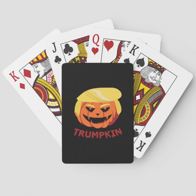 Trumpkin Scary Halloween Gift Classic Playing Cards (Back)