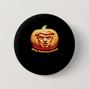 Trumpkin Scary Halloween Pumpkin Best Art Design C 6 Cm Round Badge