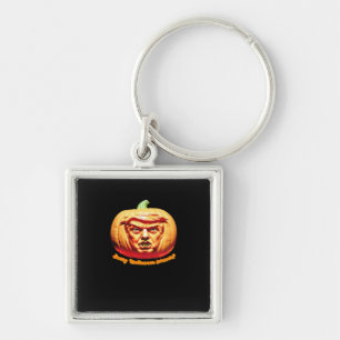 Trumpkin Scary Halloween Pumpkin Best Art Design C Key Ring