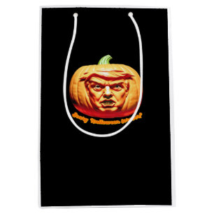 Trumpkin Scary Halloween Pumpkin Best Art Design C Medium Gift Bag