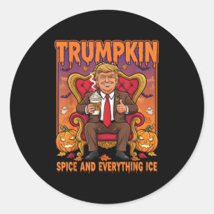 Trumpkin Sce And Everything Ice Thanksgiving Fall Classic Round Sticker