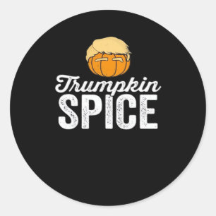 Trumpkin Spice Funny Political Halloween Joke Classic Round Sticker
