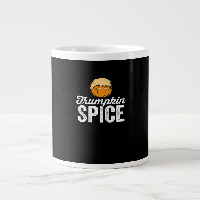 Trumpkin Spice Funny Political Halloween Joke Large Coffee Mug (Front)