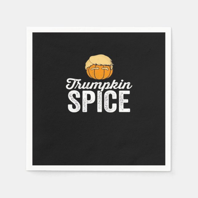 Trumpkin Spice Funny Political Halloween Joke Napkin (Front)