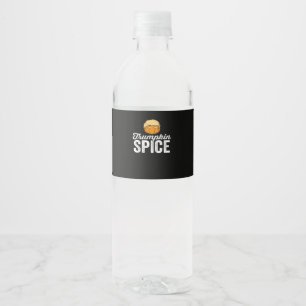 Trumpkin Spice Funny Political Halloween Joke Water Bottle Label