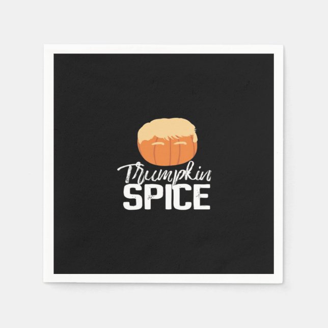 Trumpkin Spice Funny Political Halloween Napkin (Front)