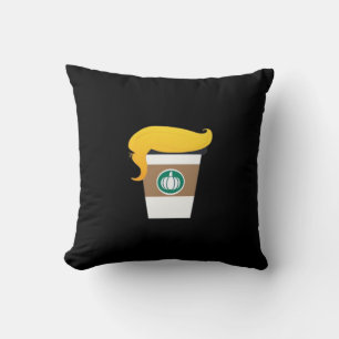 Trumpkin Spice Latte Funny Donald Joke Pumpkin Spi Cushion