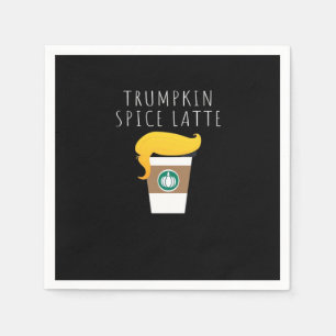 Trumpkin Spice Latte Funny Donald Joke Pumpkin Spi Napkin