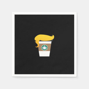 Trumpkin Spice Latte Funny Donald Joke Pumpkin Spi Napkin