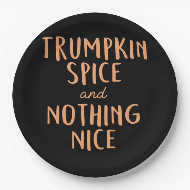 Trumpkin Spice  Nice  Paper Plate (Front)