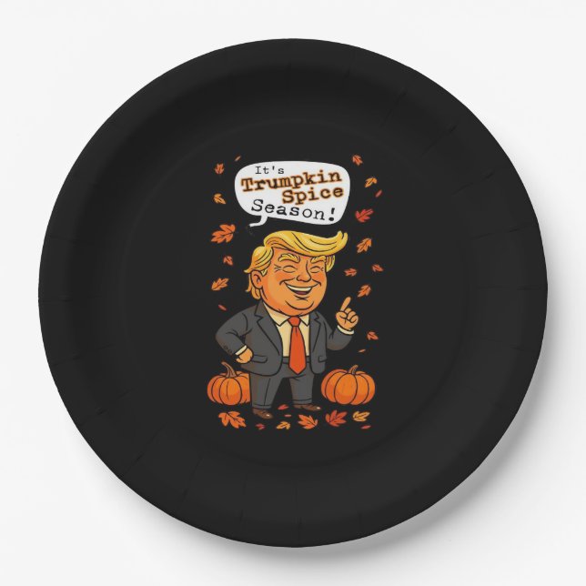 Trumpkin Spice Season Classic Paper Plate (Front)