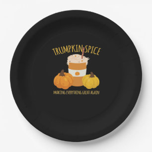 Trumpkin Spice Thanksgiving Making Everything Grea Paper Plate
