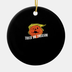 Trumpkin - Trick Or Treason Halloween Ceramic Tree Decoration