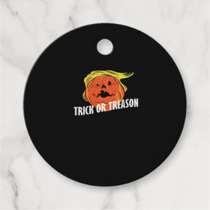 Trumpkin - Trick Or Treason Halloween Favour Tags