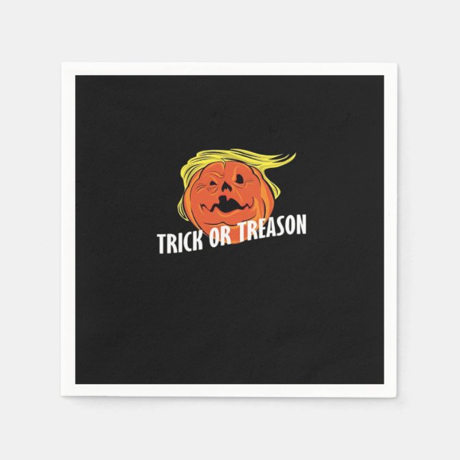 Trumpkin - Trick Or Treason  Halloween  Napkin (Front)