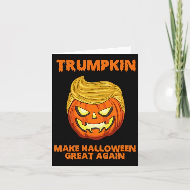 Trumpkin Usa Make Halloween Great Again Funny  Card (Front)