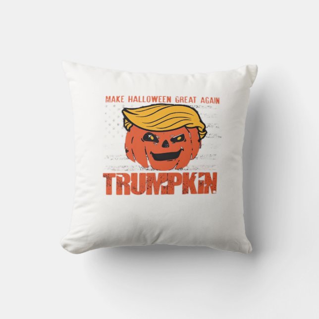 Trumpkin Usa Make Halloween Great Again Funny Cushion (Front)