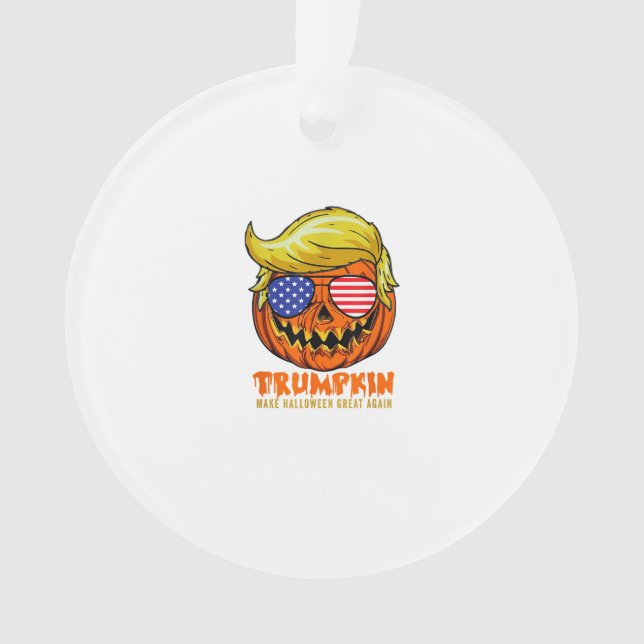 Trumpkin Usa Make Halloween Great Again Funny Ornament (Front)