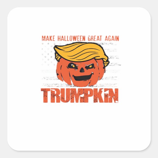Trumpkin Usa Make Halloween Great Again Funny Square Sticker (Front)