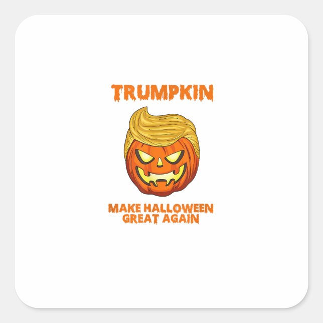 Trumpkin Usa Make Halloween Great Again Funny Square Sticker (Front)
