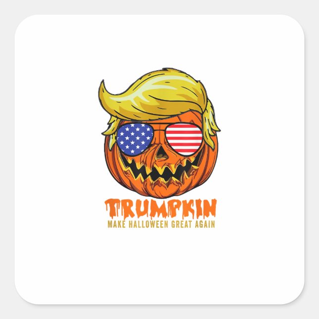 Trumpkin Usa Make Halloween Great Again Funny Square Sticker (Front)