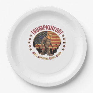 Trumpkinfoot Bigfoot Trumpkin Make Anything Great Paper Plate