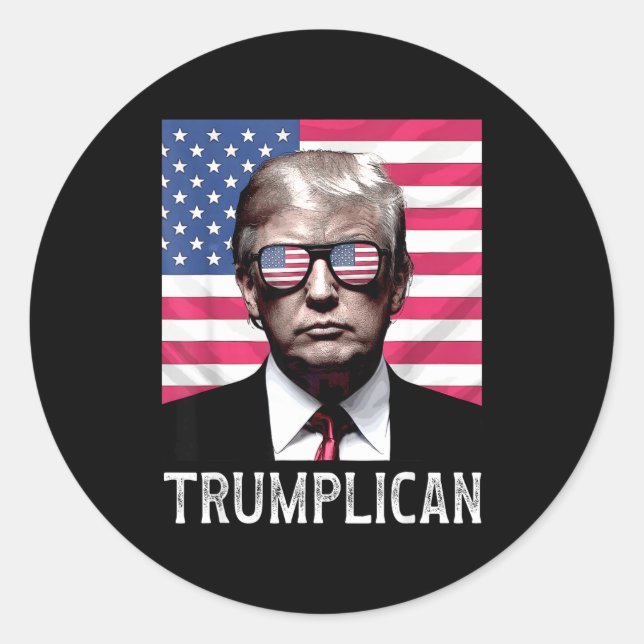 Trumplican Funny Quote Saying Phrase  Classic Round Sticker (Front)