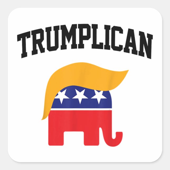 Trumplican Trump Supporters Square Sticker (Front)