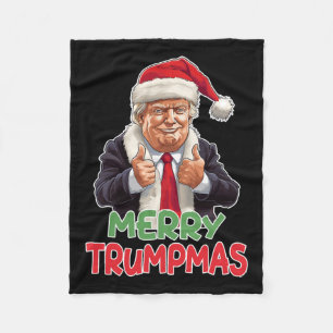 Trumpmas - Santa Claus Donald Trump Fleece Blanket
