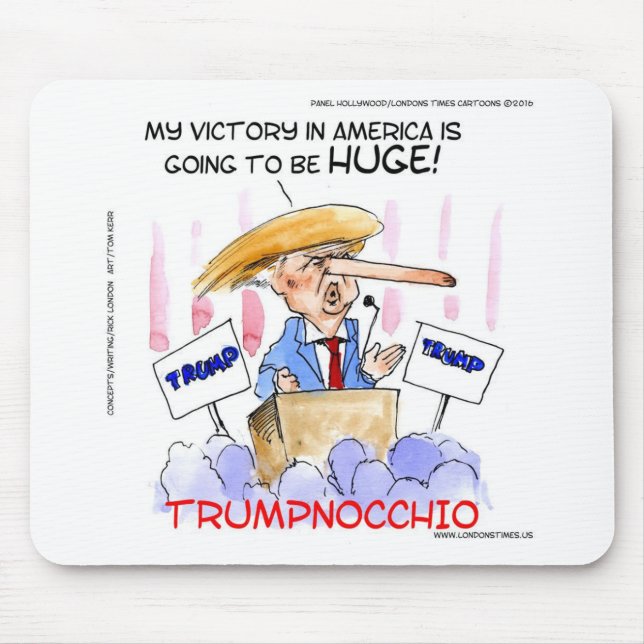 Trumpnocchio Funny Donald Trump Items Mouse Mat (Front)
