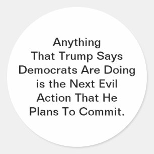 Trump's a Hypocrite Hankamer Artjunkhaus Comic Art Classic Round Sticker