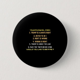 Trump's Animal Farm 6 Cm Round Badge