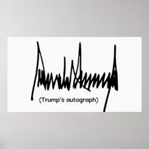 Trump's autograph poster